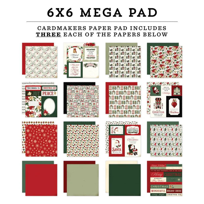 Carta Bella Paper Co - A Vintage Christmas 6"x 6" double sided paper