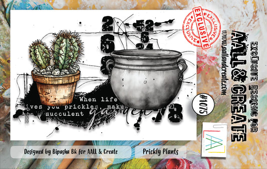 AALL & CREATE - A7 Stamps - Pricky Plants  # 1075