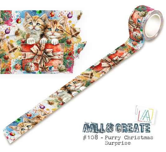 AALL & CREATE - Washi Tape  - Purry Christmas Surprise 108