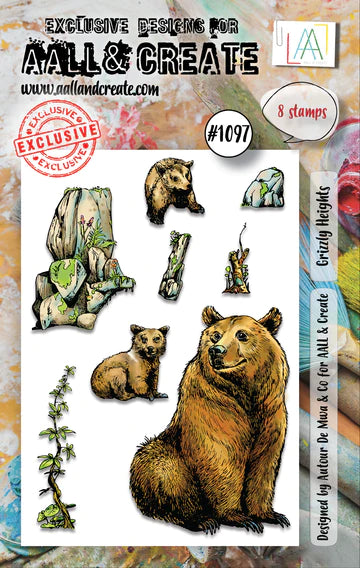 AALL & CREATE - A7 Stamps - Grizzly Heights # 1097