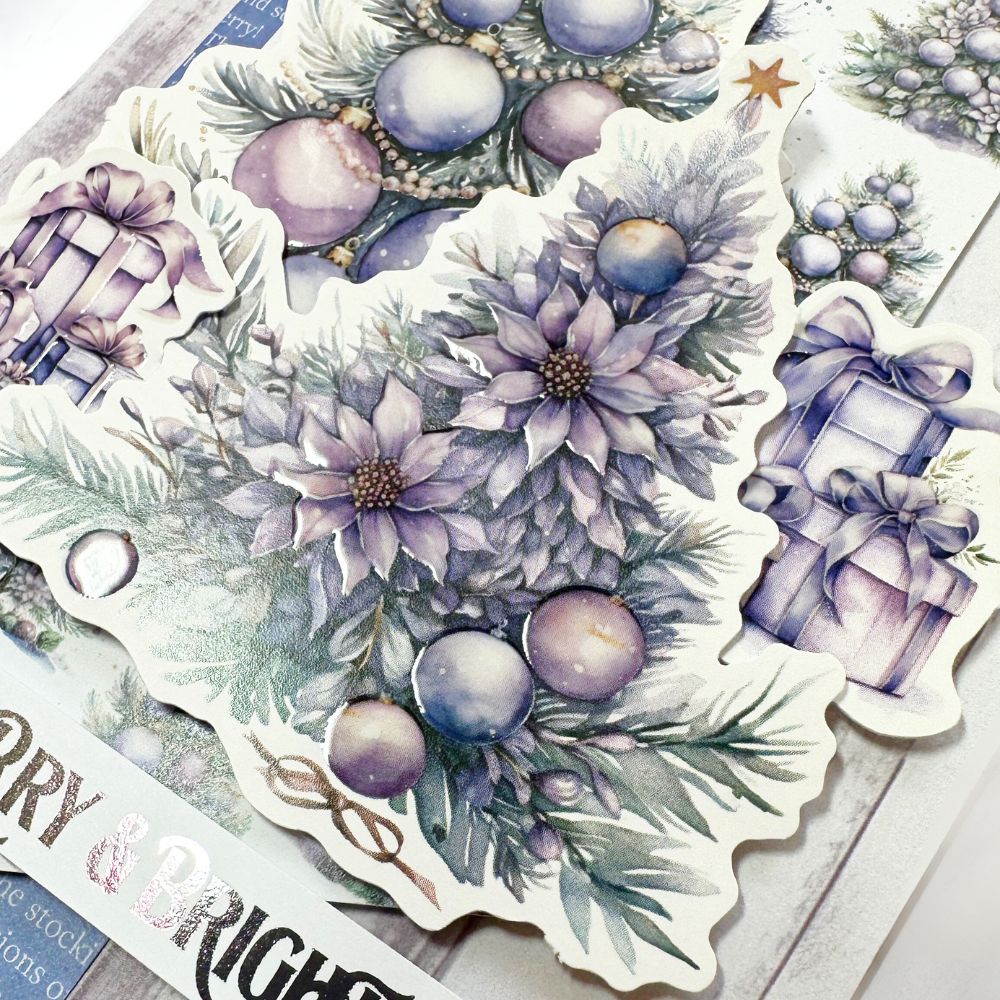 Paper Rose Embossed Die Cuts - Enchanting Christmas