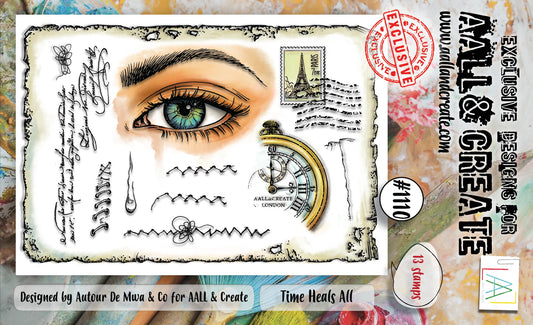 AALL & CREATE - A6 Stamps - Time Heals All  #1110