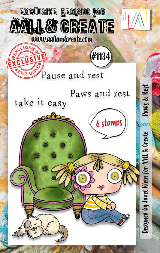 AALL & CREATE - A7 Stamp Paws & Rest #1134