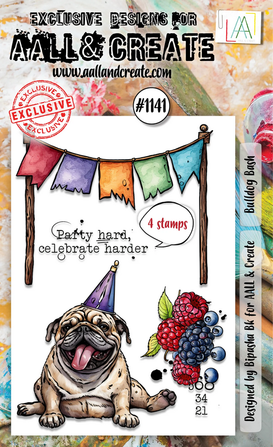 AALL & CREATE - A6 Stamps - Bulldog Bash  # 1141