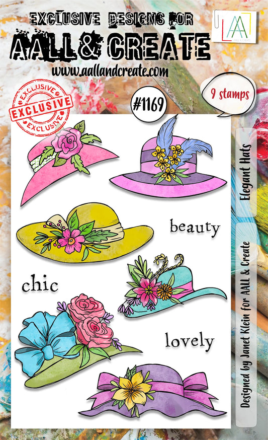 AALL & CREATE - A6 Stamps - Elegant Hats #1169