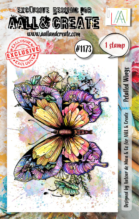 AALL & CREATE - A7 Stamps - Petalled Wings #1173