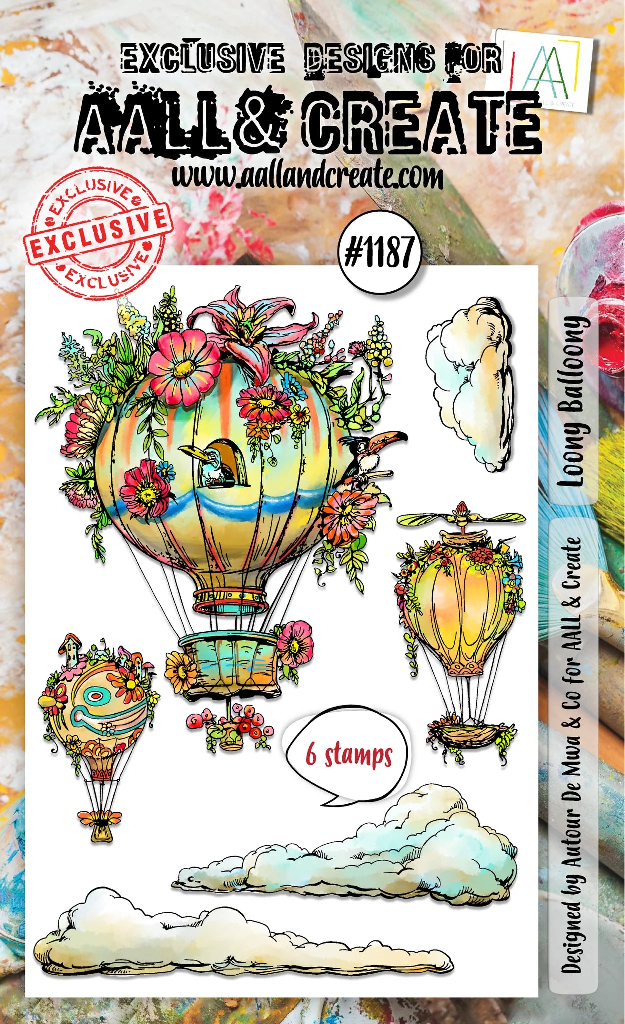 AALL & CREATE - A6 Stamps - Loony Balloony #1187