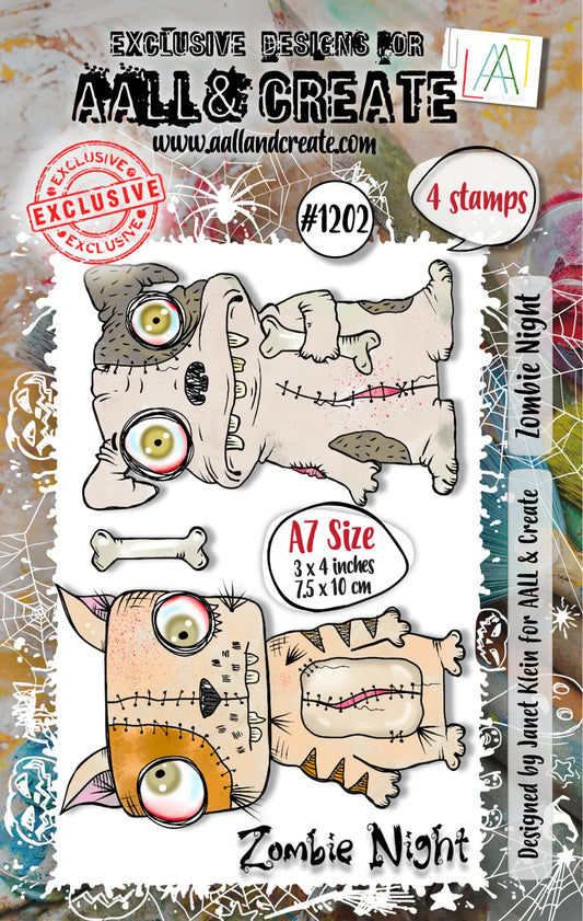 AALL & CREATE - A7 Stamps - Zombie Night #1202