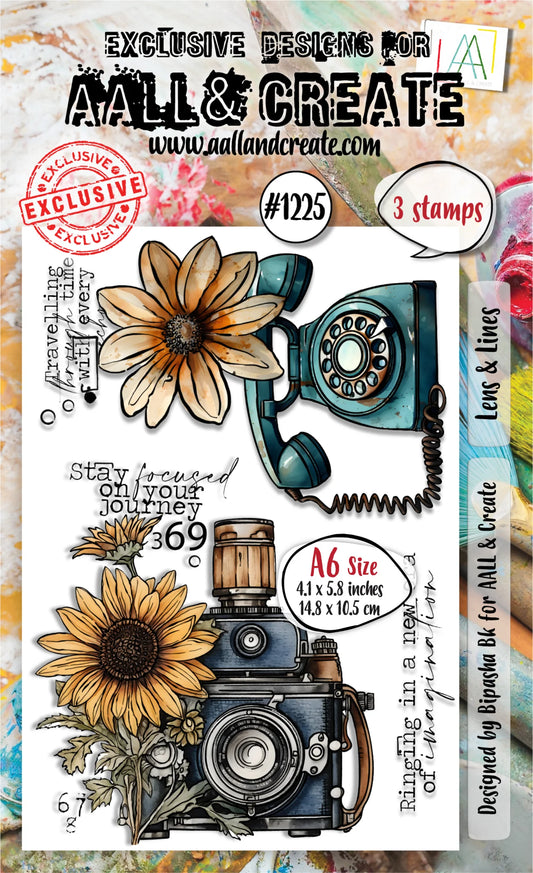 AALL & CREATE - A6 Stamps - Lens & Lines #1225