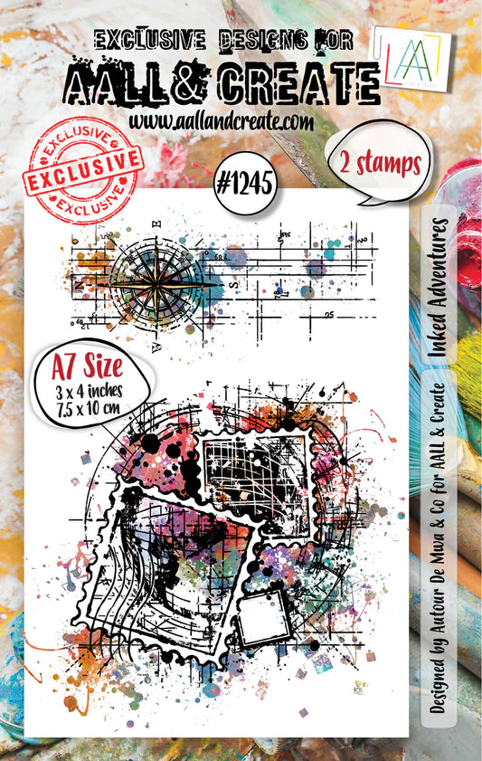 AALL & CREATE - A7 Stamps - Inked Adventures #1245