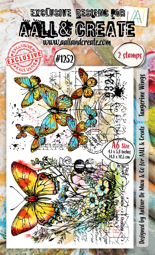 AALL & CREATE - A6 Stamps - Tangerine Wings #1252