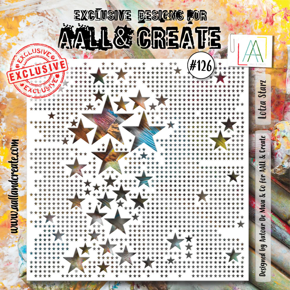 AALL & CREATE - 6X6  Stencil  - Lotza Starz #126