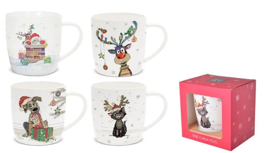 Bug Art Kooks Xmas Coffee Mugs