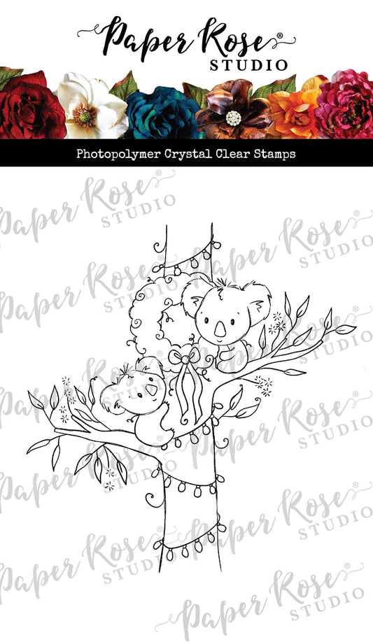 Paper Rose -  Clear Stamp Set -Koala Christmas Tree