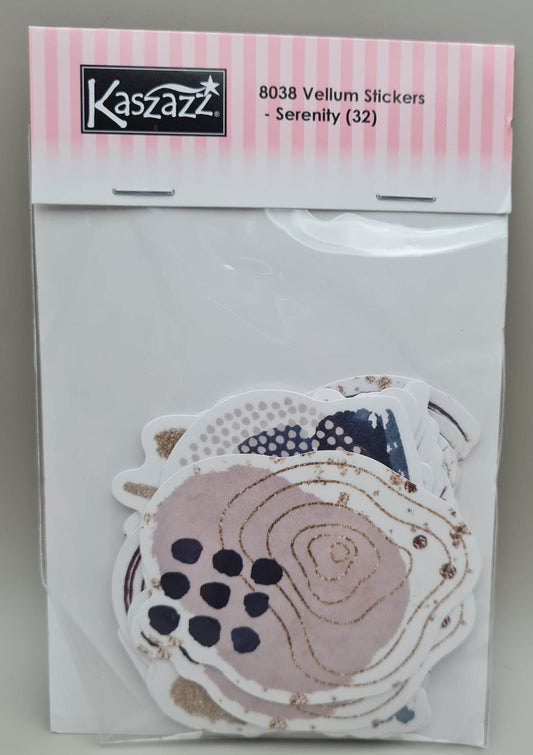 Kaszazz Cut-Outs  - Vellum Stickers - Serenity