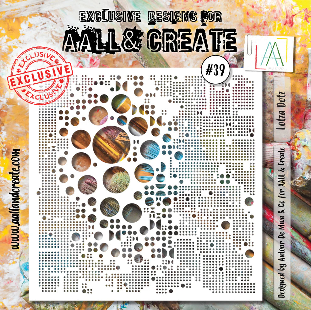 AALL & CREATE - 6X6  Stencil  - Lotza Dotz #39