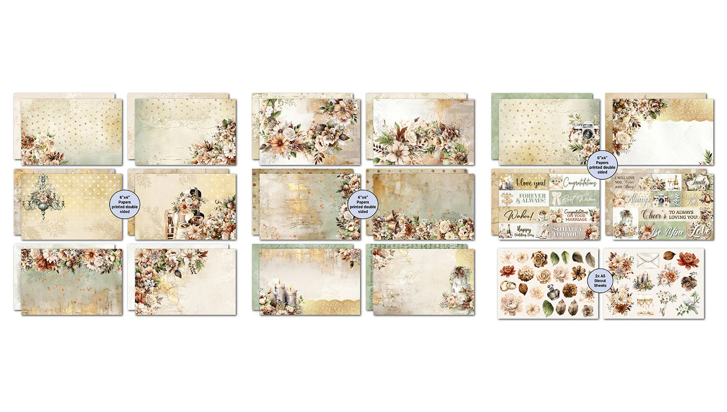 3 Quarter Designs - Wedded Bliss 6x4 Card Pack