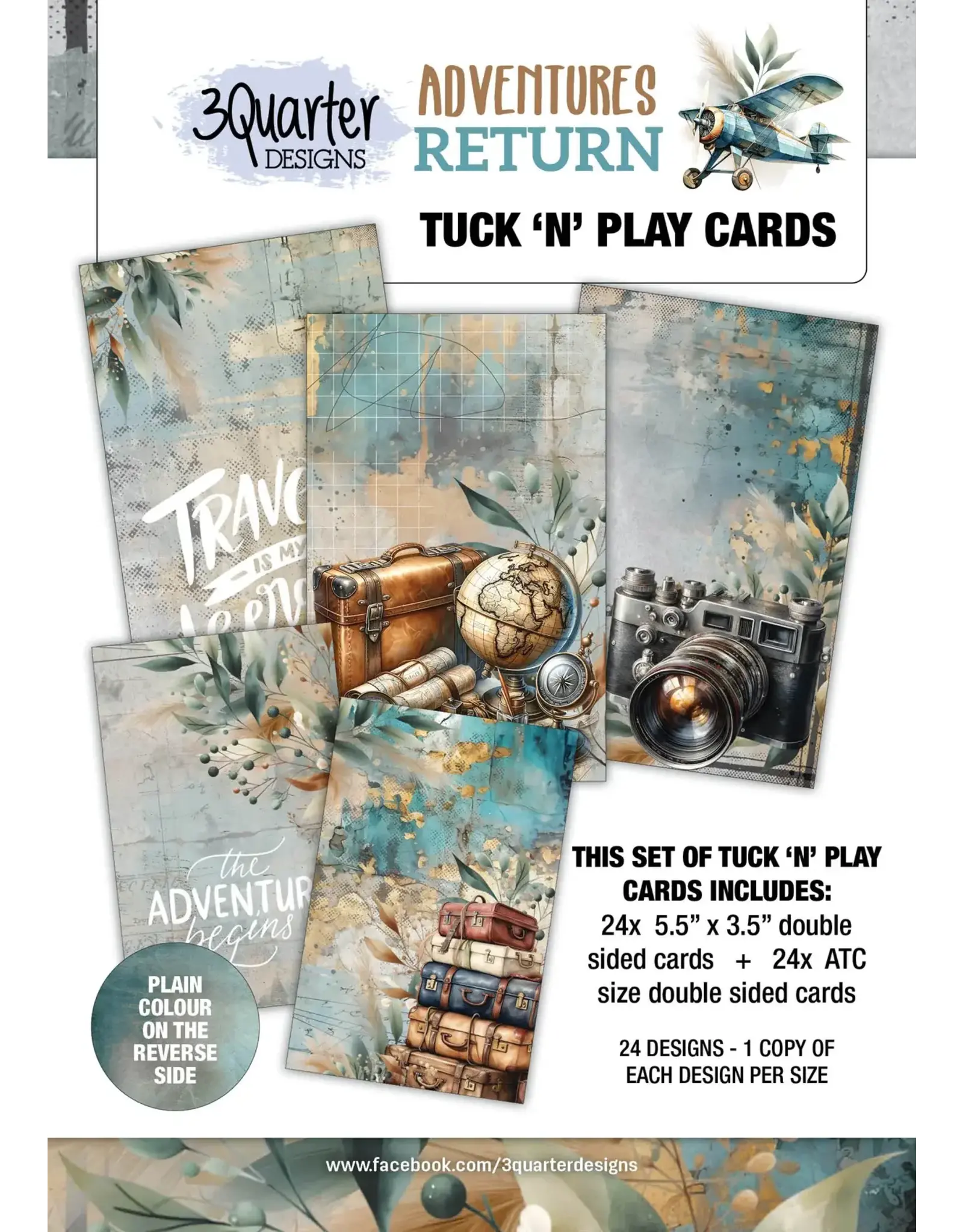 3 Quarter Designs -Adventures Return Tuck 'n' Play Cards