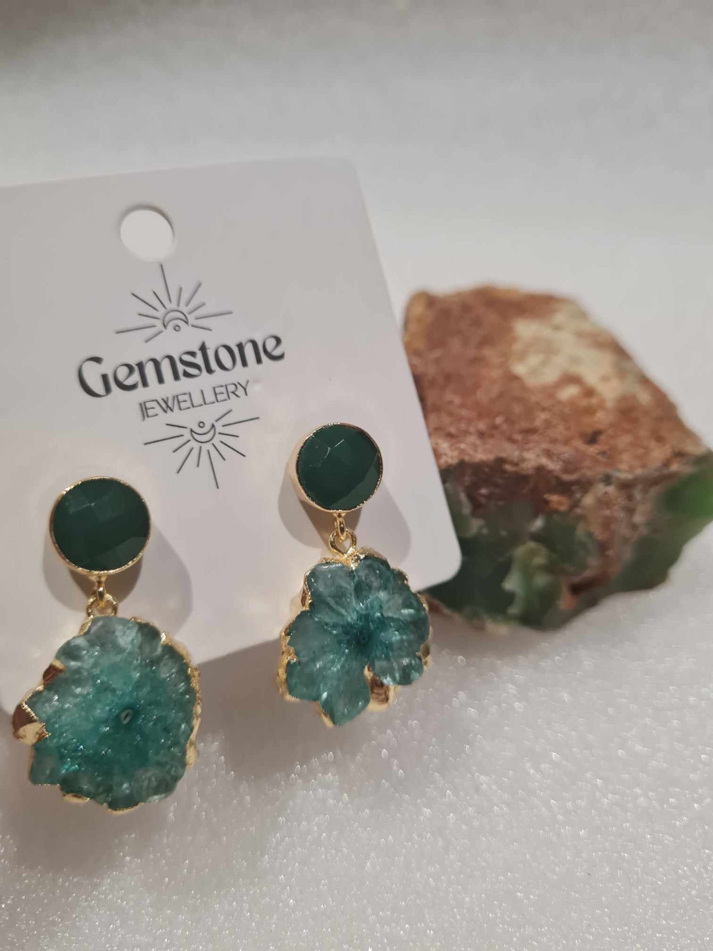 Gemstone Earrings with Gold plating