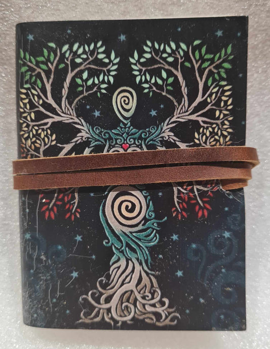 Leather Bound Journal - Printed Covers- 3" x 4"