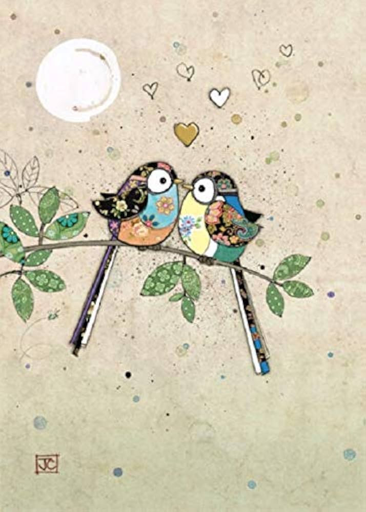 Bug Art Luxury Greeting Cards - Bird Kiss