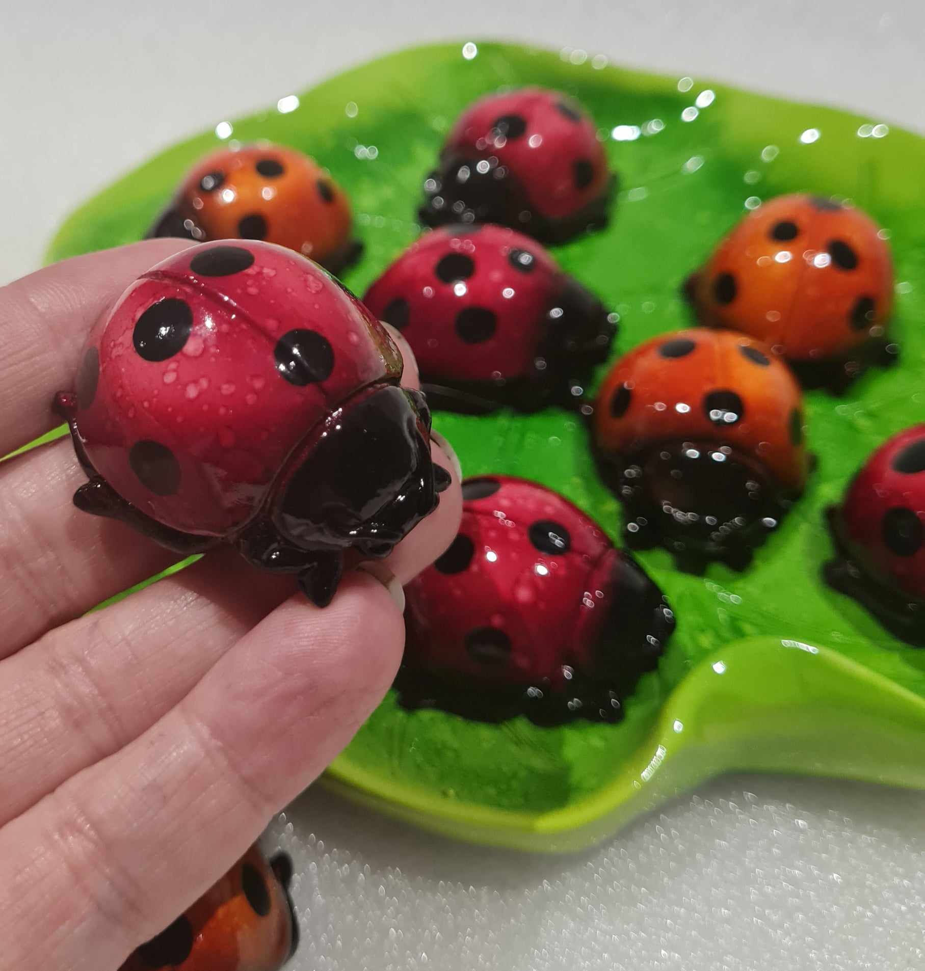  LadyBug Marble Look - 5cm