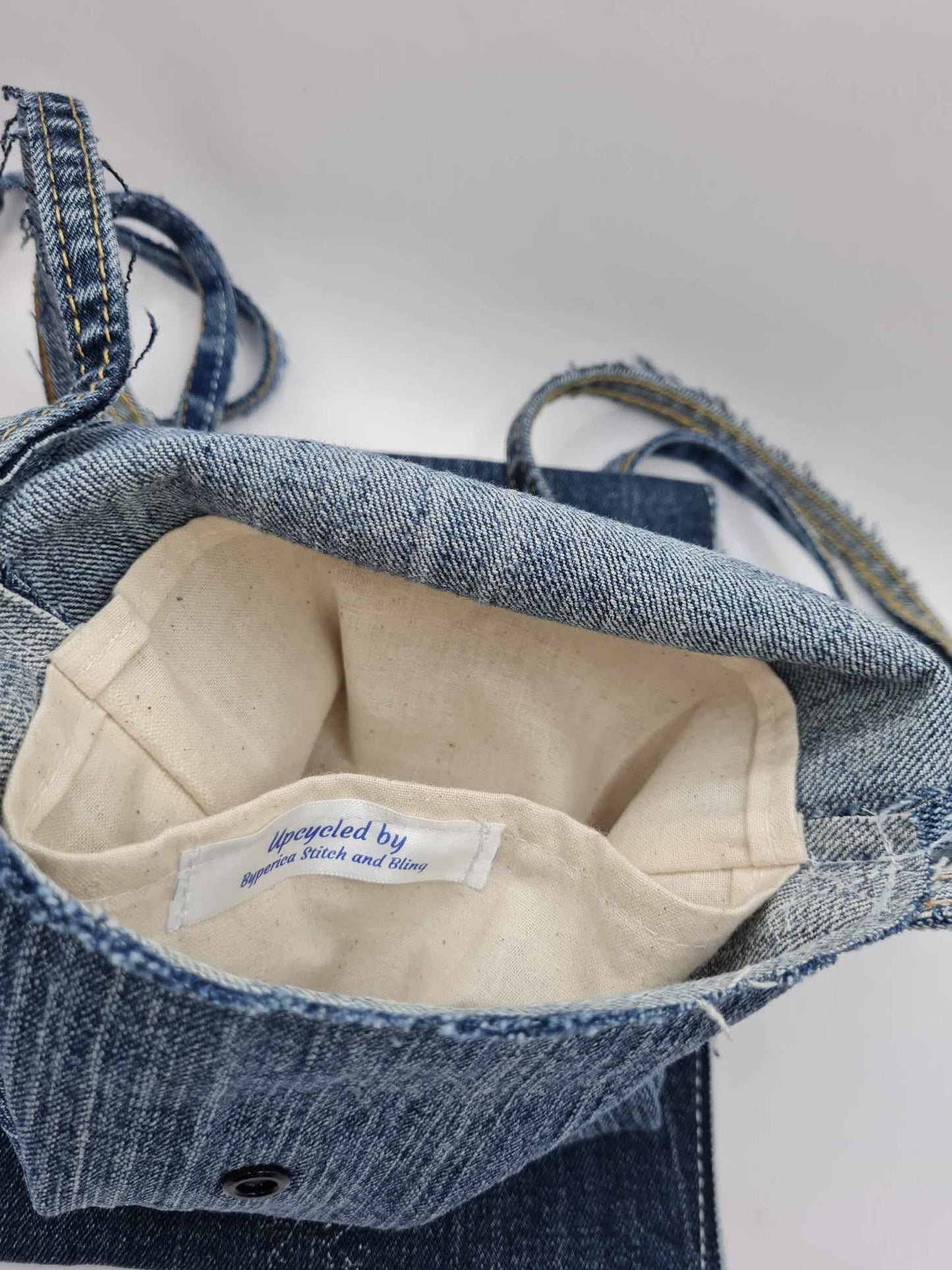 Upcycled Denim Shoulder Bag 1