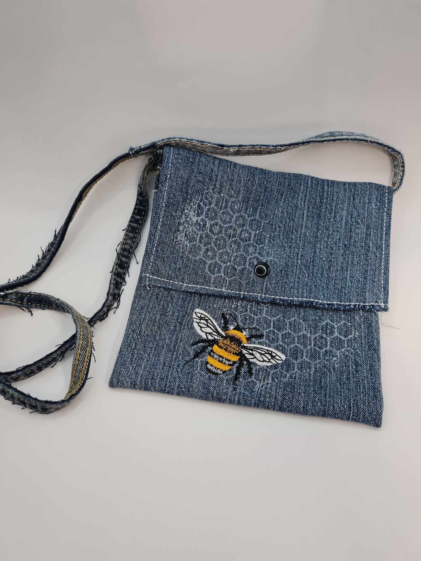 Upcycled Denim Shoulder Bag 1