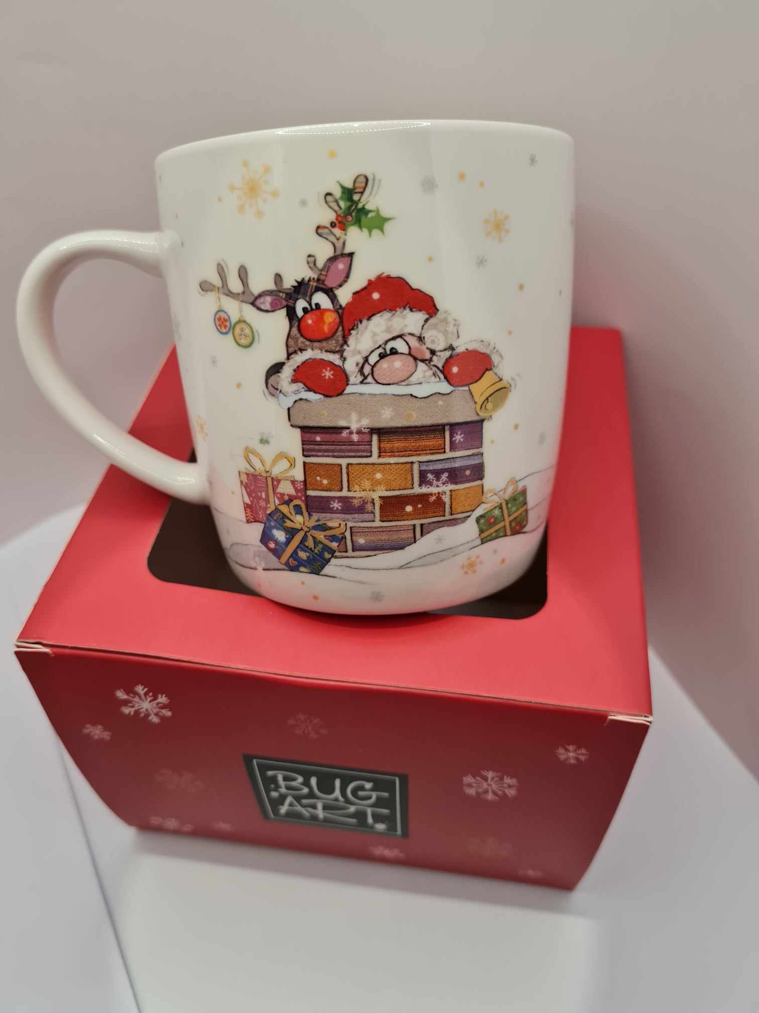 Bug Art Santa/Chimney Christmas mug