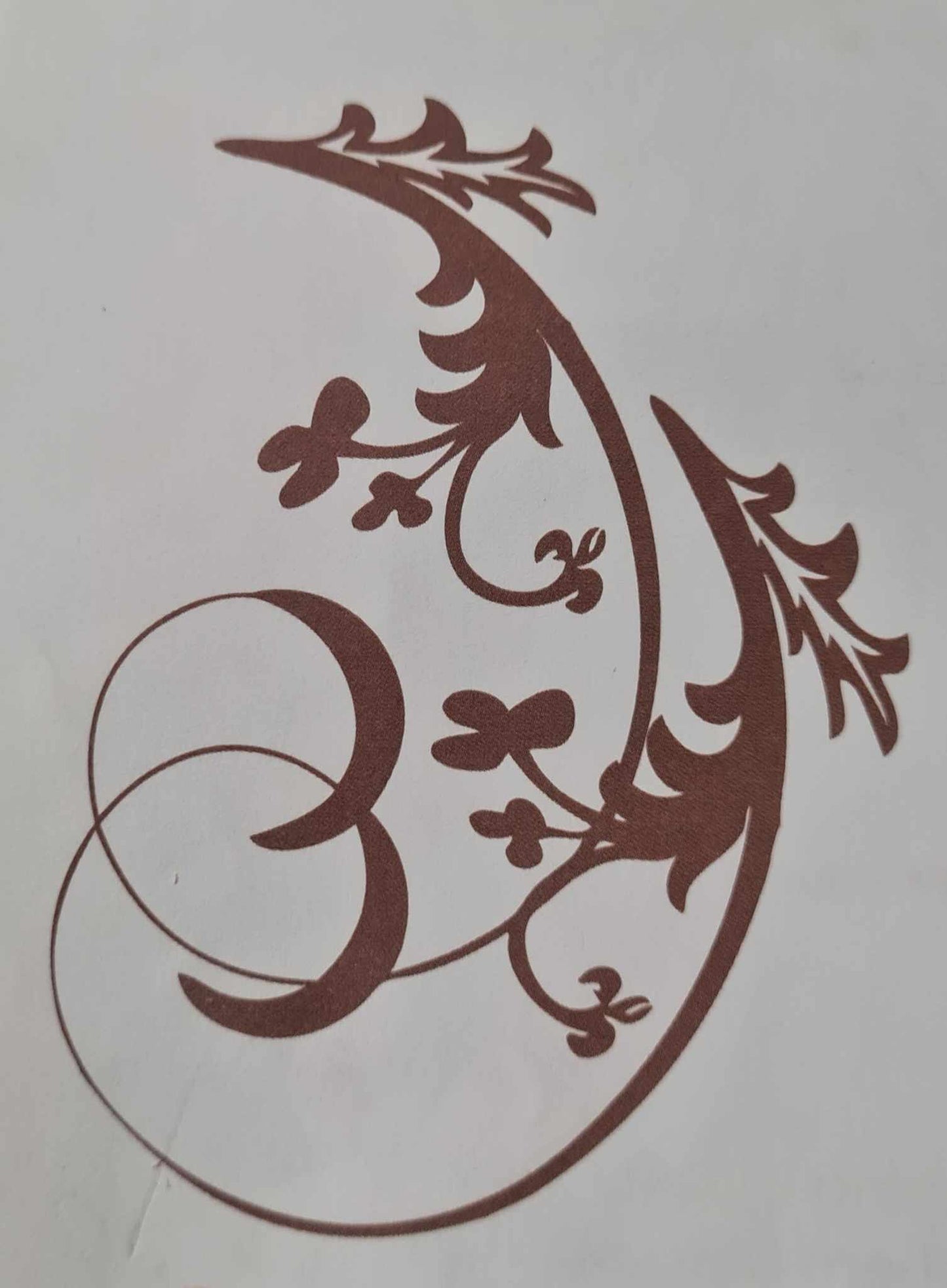 Kaszazz Rubber Stamp - Elegant Flourish