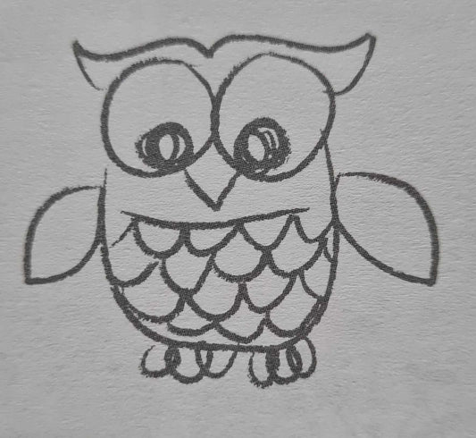 Kaszazz Rubber Stamp - Oliver Owl