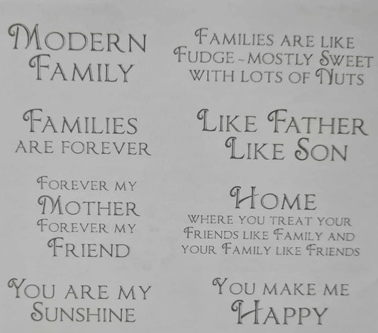 Kaszazz Rubber Stamp - Word Montage  Modern Family