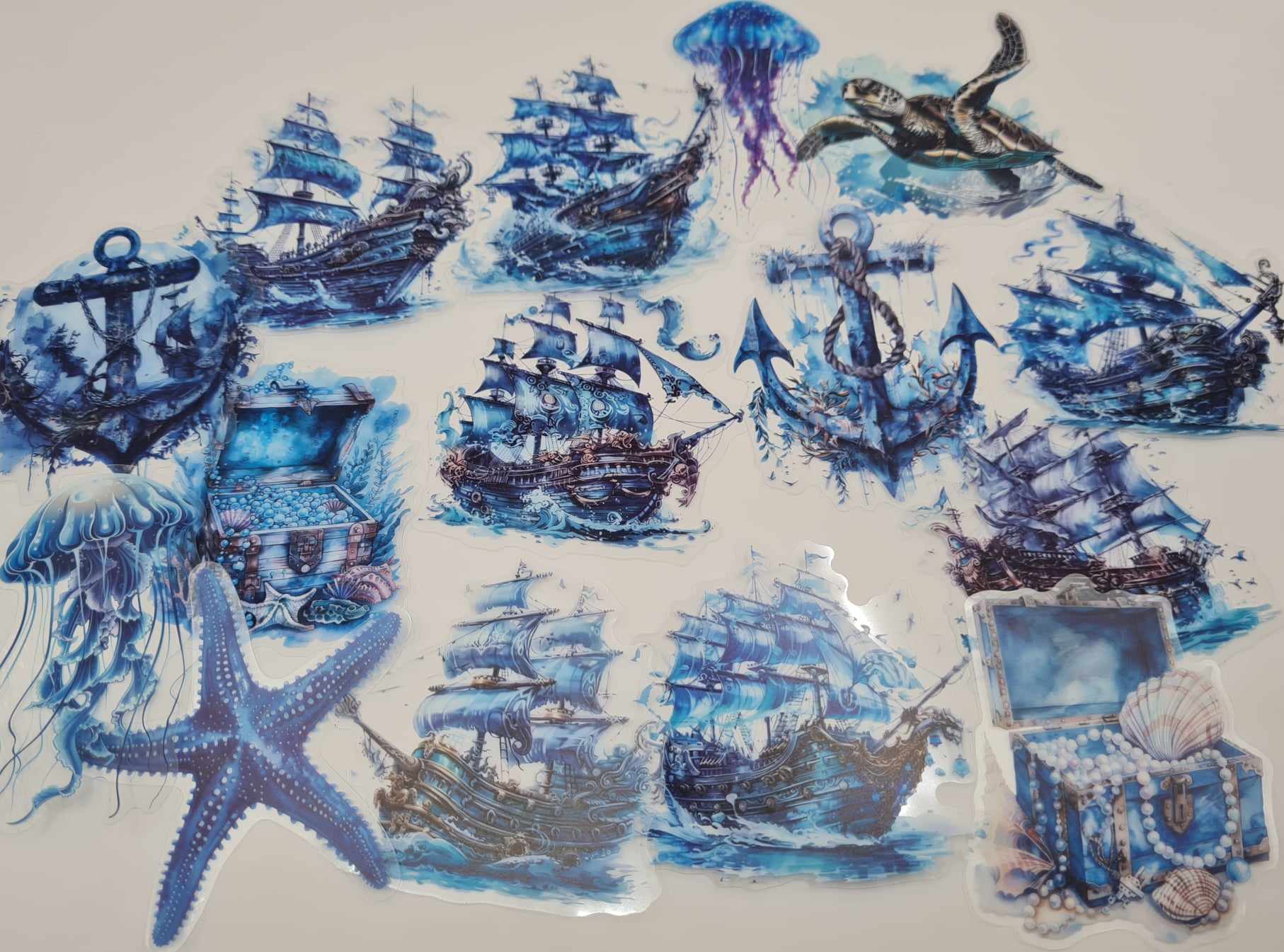 Song Of The Sea - Clear Stickers-Blue