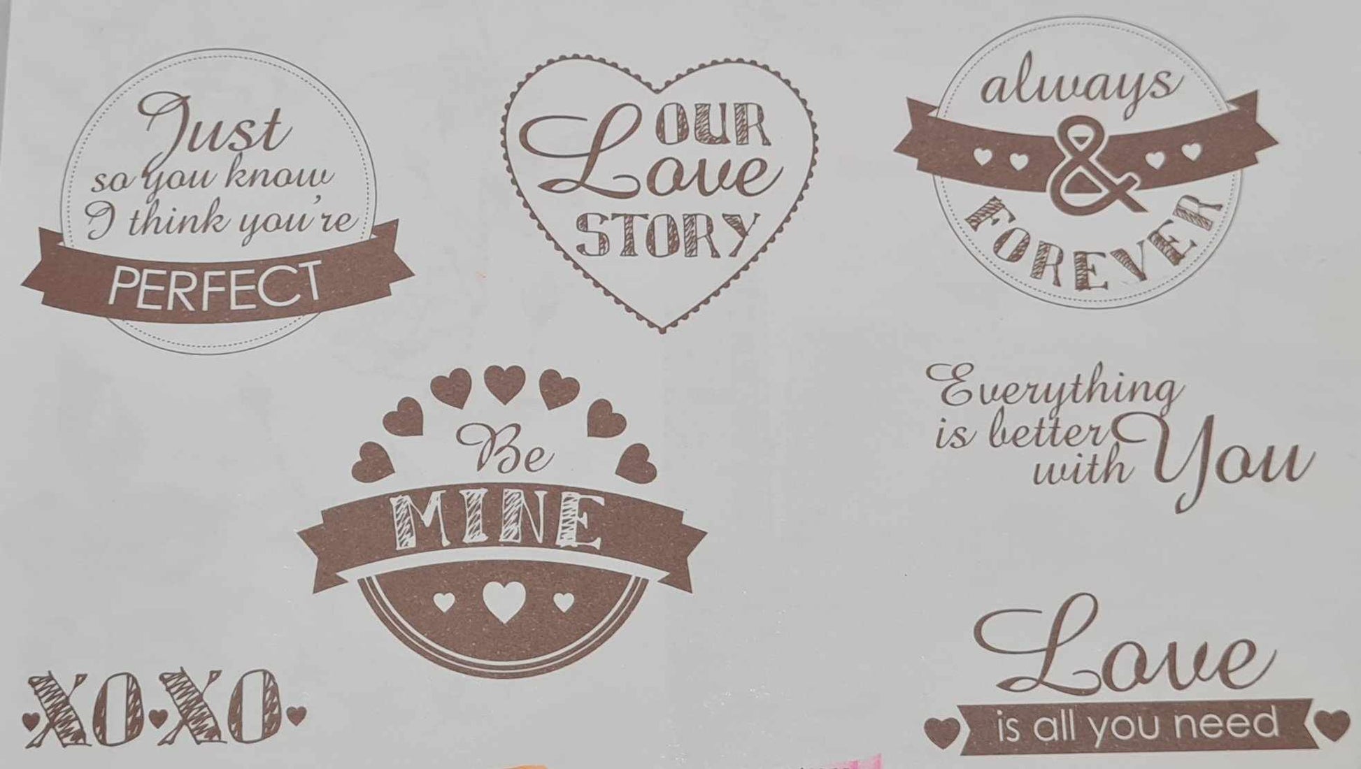 Kaszazz Rubber Stamp -Heartfelt Tags (un-cut set)