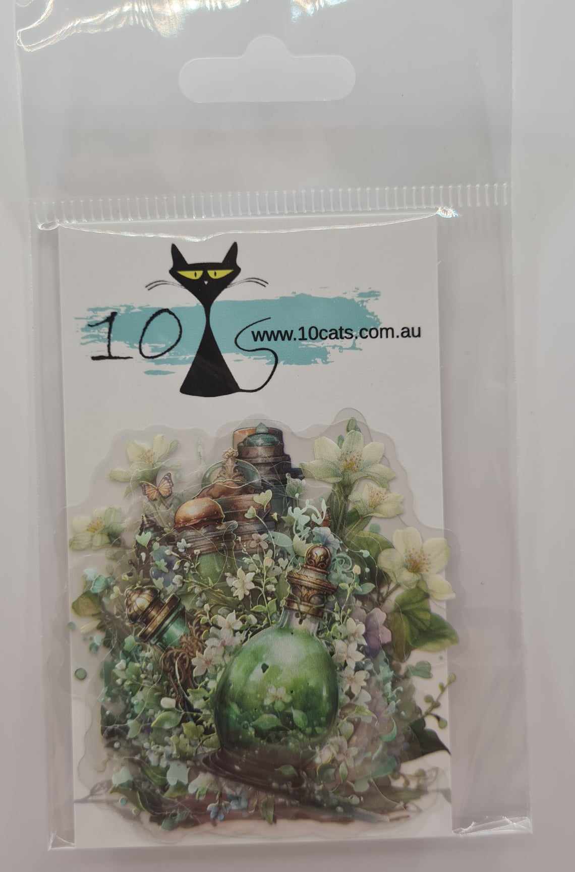 Bottled Dreams- Clear Stickers - Green