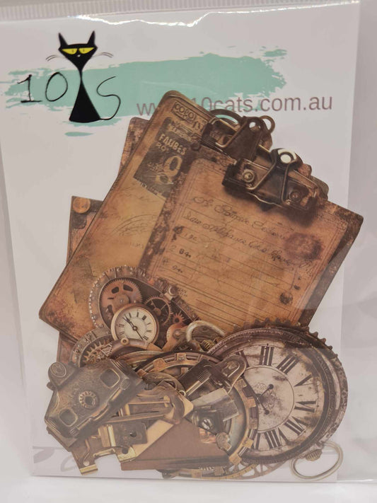 Vintage Clipboard & Clock Stickers