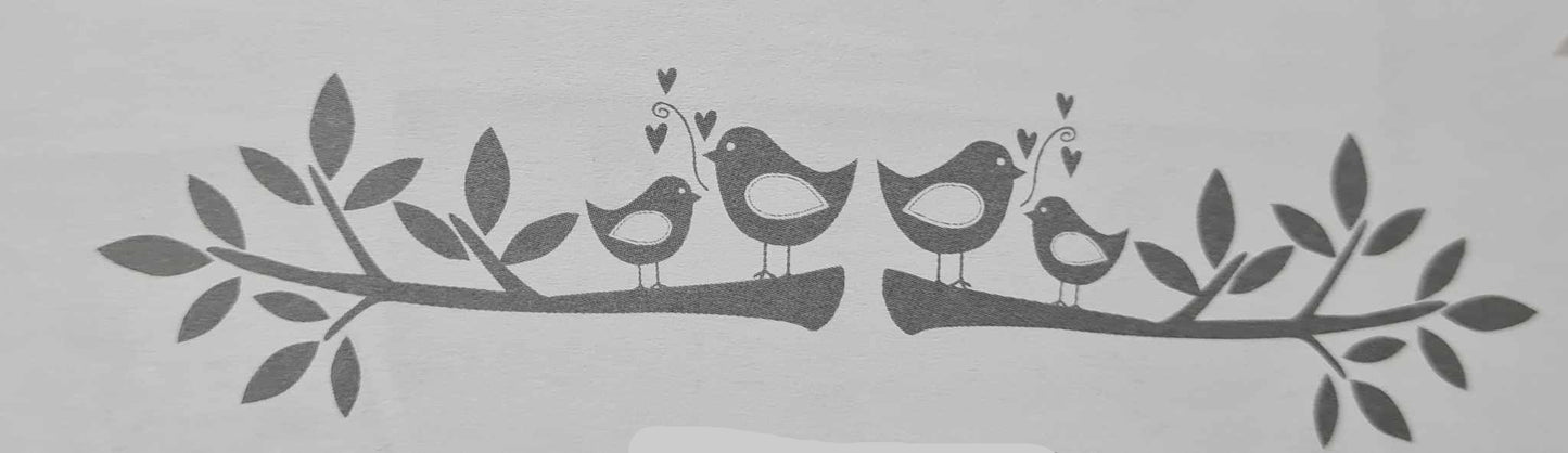 Kaszazz Rubber Stamp - Love Birds Border