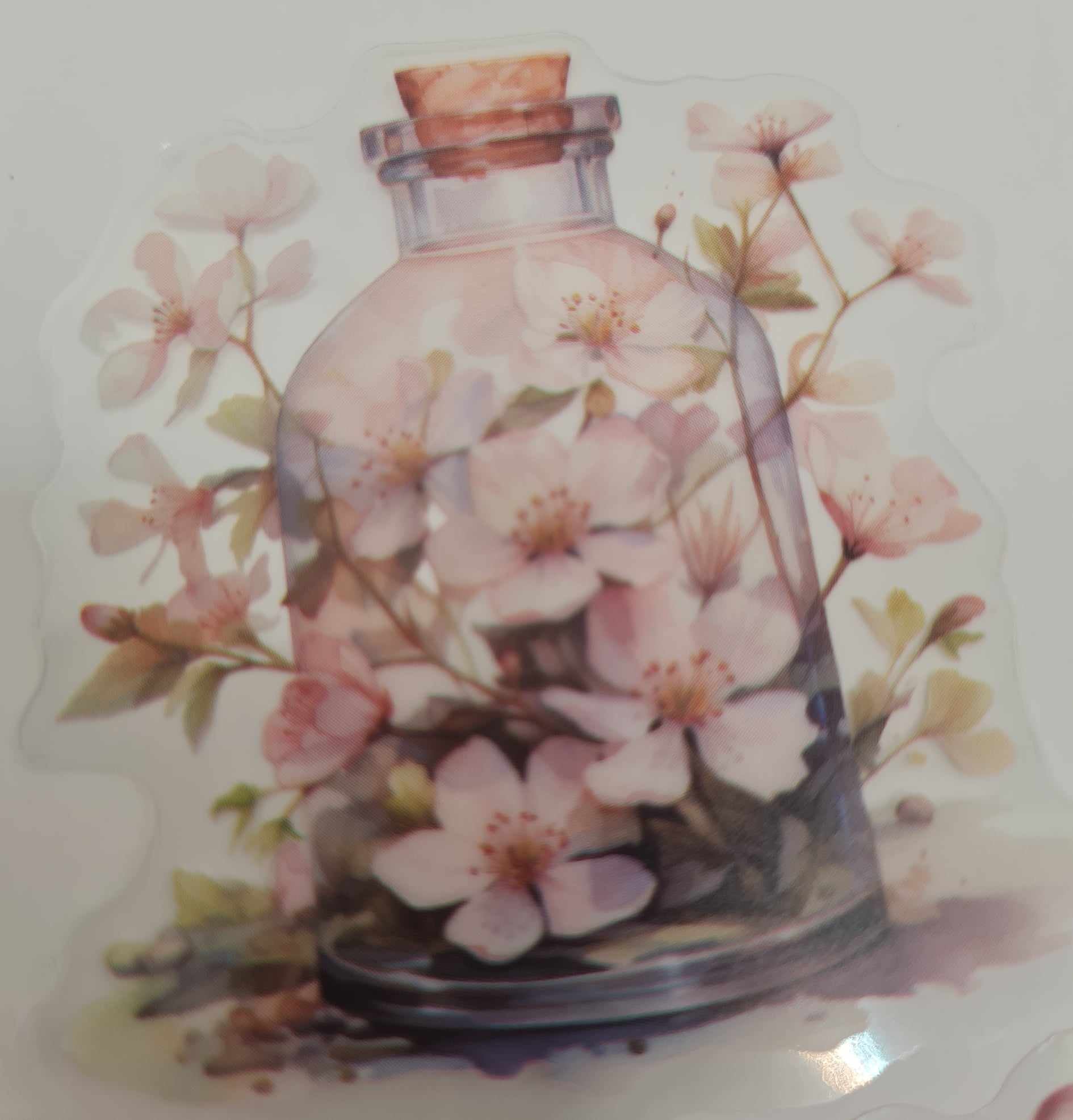 Bottled Dreams- Clear Stickers - Pink