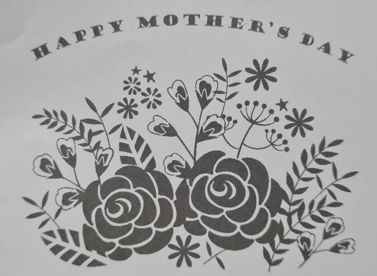 Kaszazz Rubber Stamp - Floral Mothers Day