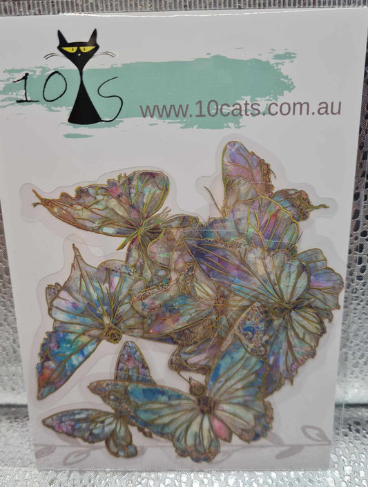 Crystal Butterfly - Clear Stickers - Ice Crystal