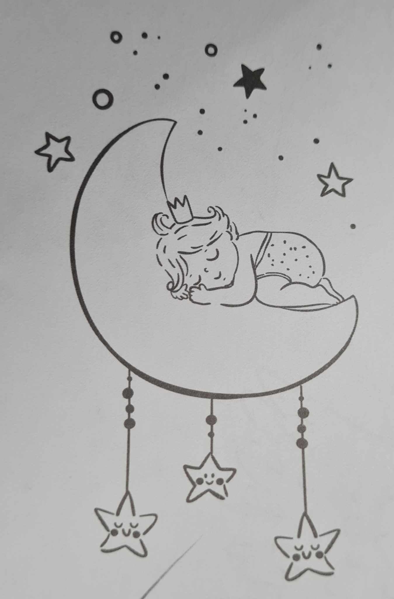 Kaszazz Rubber Stamp - Baby Moon