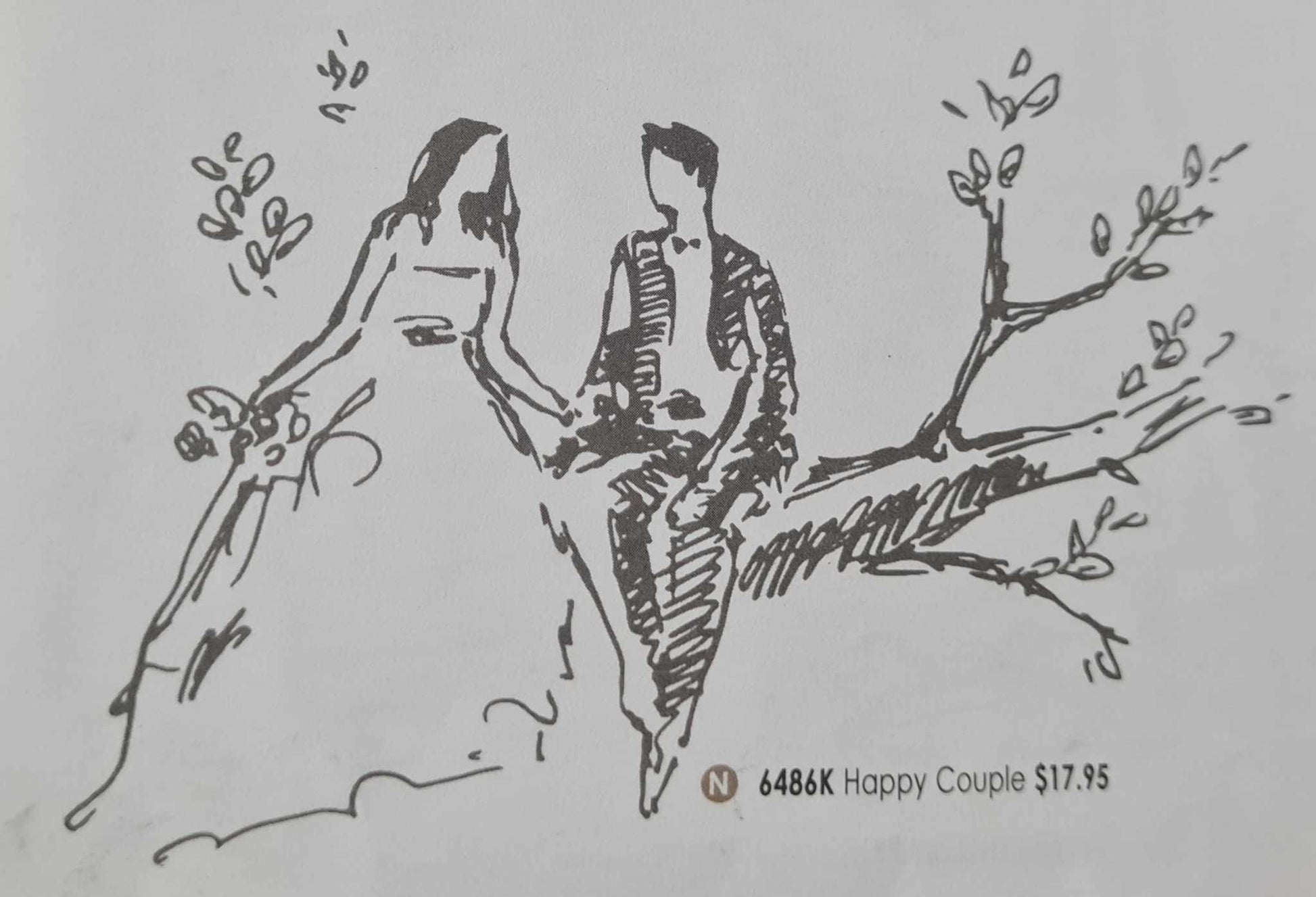 Kaszazz Rubber Stamp - Happy Couple