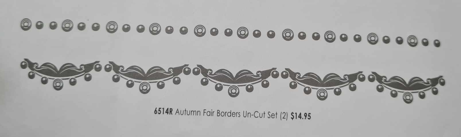 Kaszazz Rubber Stamp -Autumn Fair Borders (un-cut set 2)