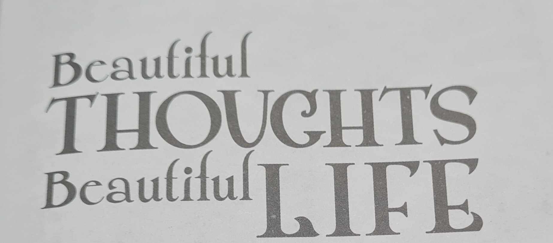 Kaszazz Rubber Stamp - Beautiful Thoughts