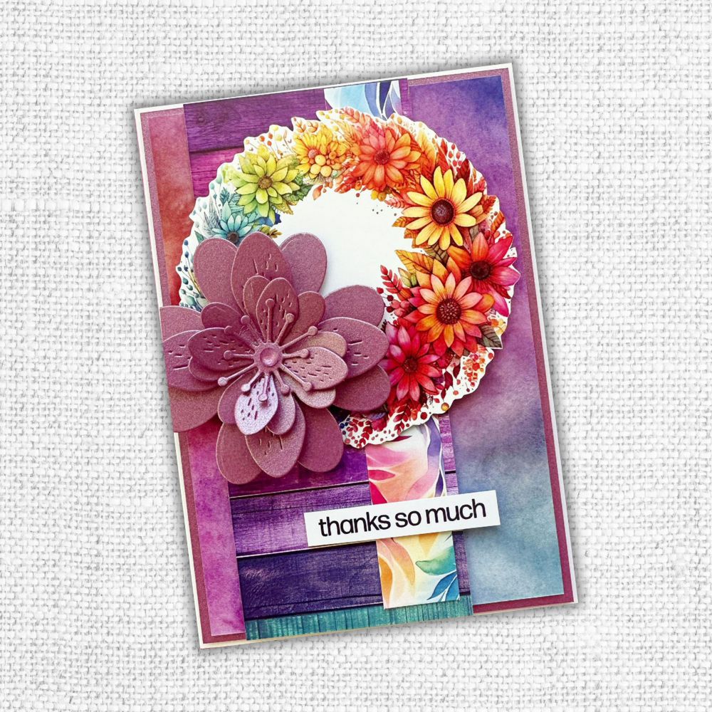 Paper Rose - Die Cuts - Rainbow Twirl Bouquets