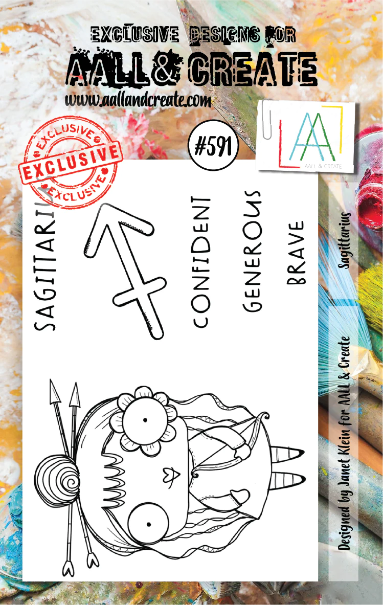 AALL & CREATE - A7 Stamps -Sagittarius #591