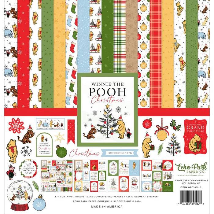 Echo Park Collection Kit 12"X12" Winnie The Pooh Christmas