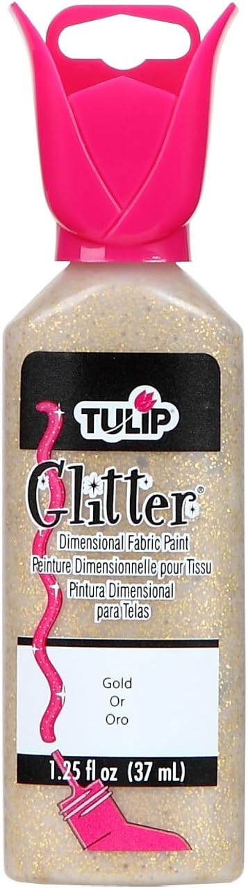 Tulip - Puffy Dimensional Fabric Paint - Gold Glitter