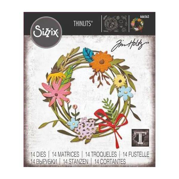 Sizzix - Thinlits - Vault Funky Floral Wreath