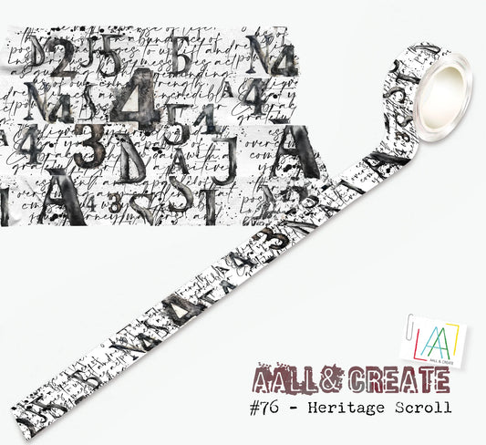 AALL & CREATE - Washi Tape  - Heritage Scroll  #76